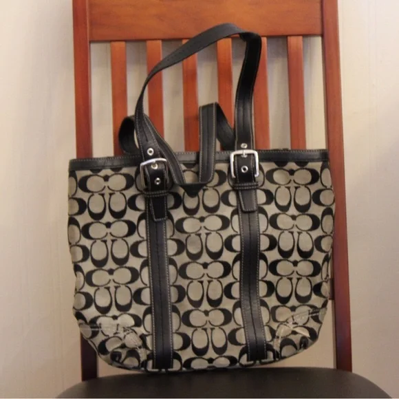 Gray Coach tote - Picture 2 of 2